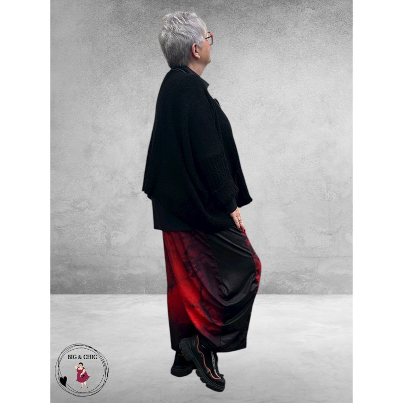 AMANDINE Vest Oversized Cosy Zwart