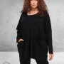 AMANDINE  Trui Oversize Zakjes Zwart