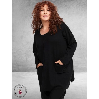 AMANDINE  Trui Oversize Zakjes Zwart