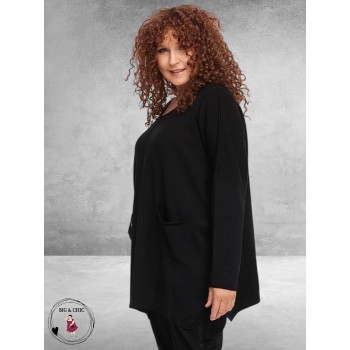 AMANDINE  Trui Oversize Zakjes Zwart