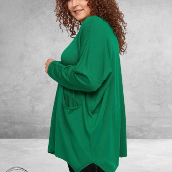 AMANDINE  Trui Oversize Zakjes Groen