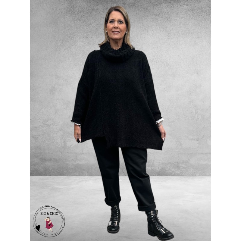 AMANDINE Trui Knuffelzacht Bouclé Zwart