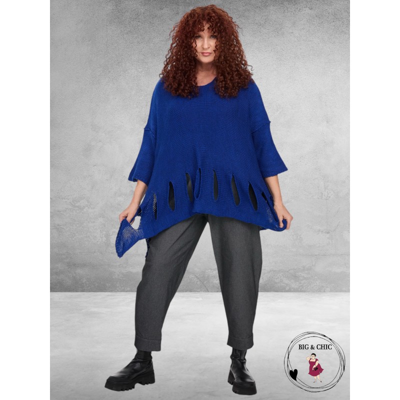 AMANDINE Trui Cut Outs Koningsblauw