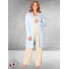 Base Level Cardigan Ayla Long  Light Blue