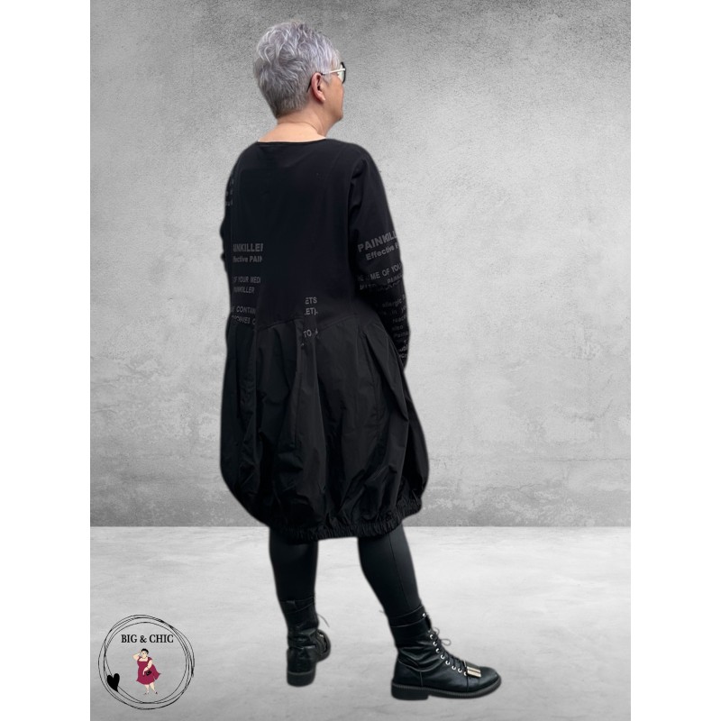 CHALONA Tuniek/Jurk Zwart Antraciet