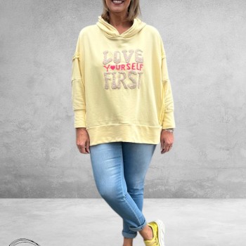 New Collection Hoodie-Sweater Statement Geel