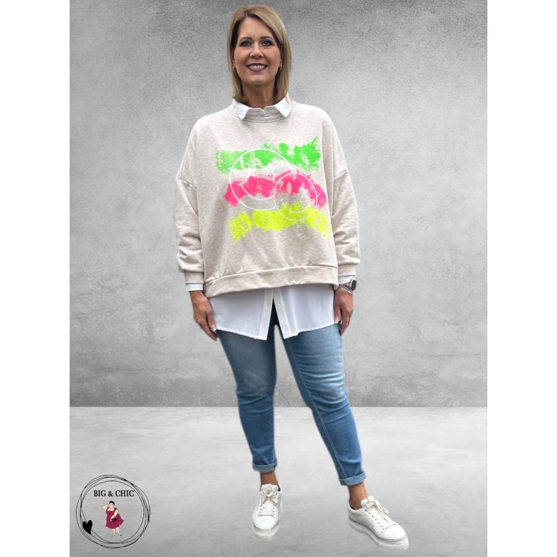 New Collection Sweater Smile Beige