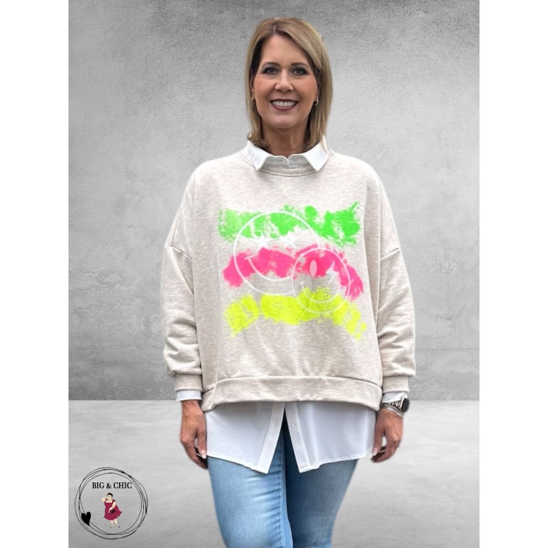 New Collection Sweater Smile Beige