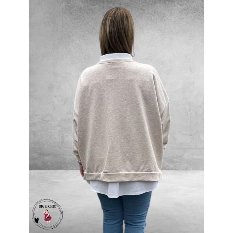 New Collection Sweater Smile Beige