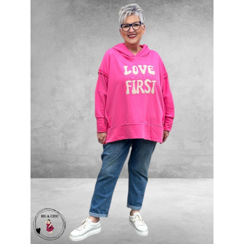 New Collection Hoodie-Sweater Statement Roze