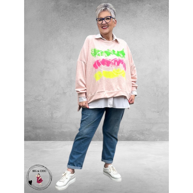 New Collection Sweater Smile Roze