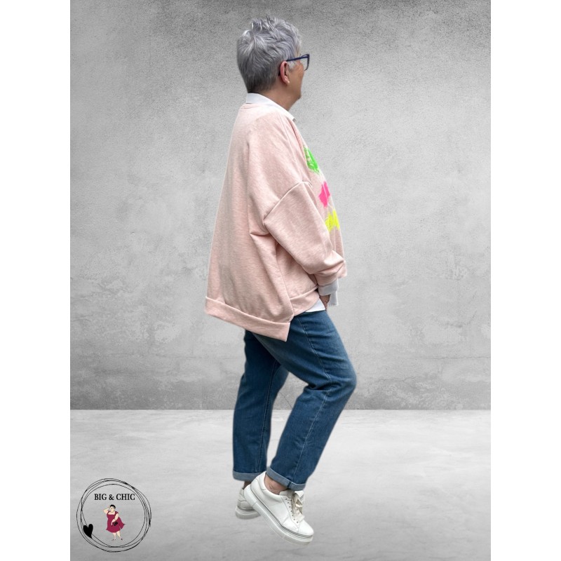 New Collection Sweater Smile Roze