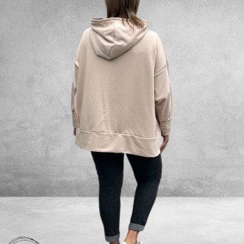 New Collection Hoodie-Sweater Statement Beige