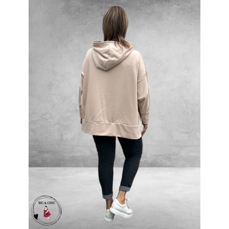 New Collection Hoodie-Sweater Statement Beige