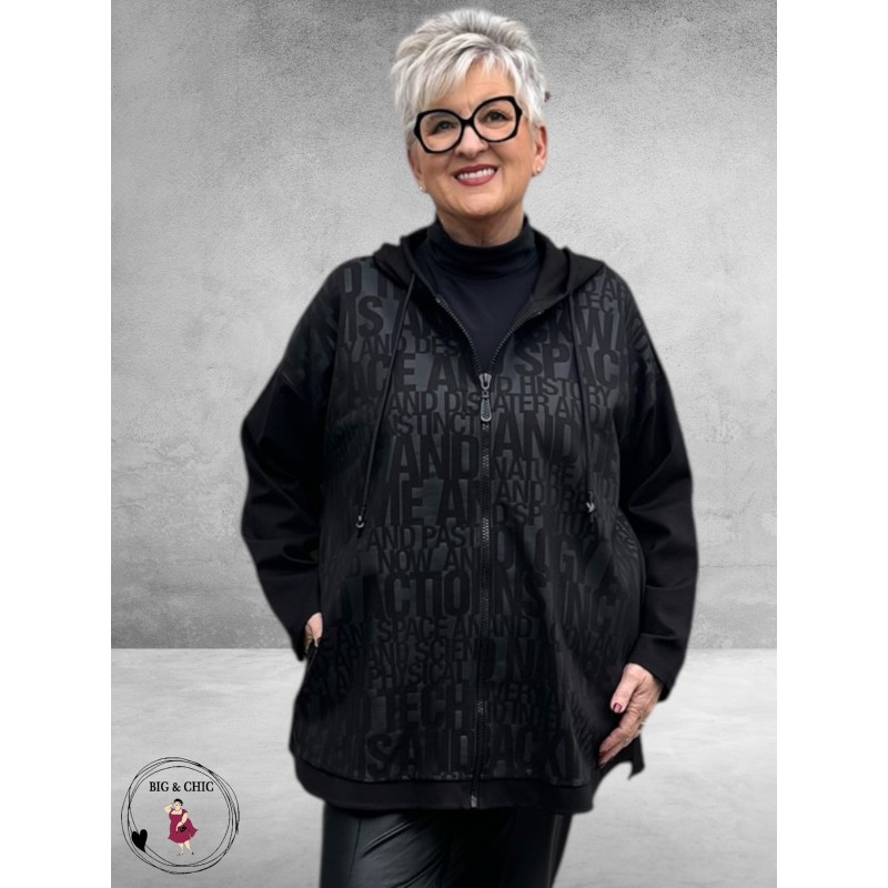 DIVAS PLANET Jas-Vest Zwart Letters