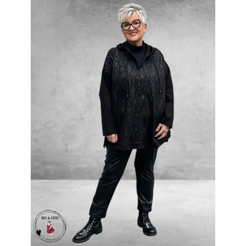 DIVAS PLANET Jas-Vest Zwart Letters