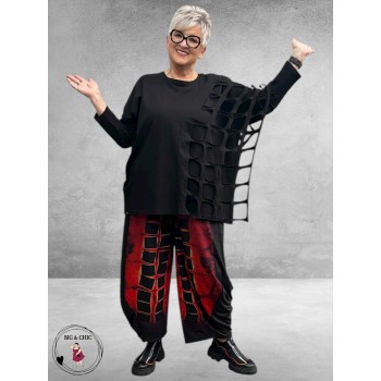 DIVAS PLANET Shirt Zwart Gaten