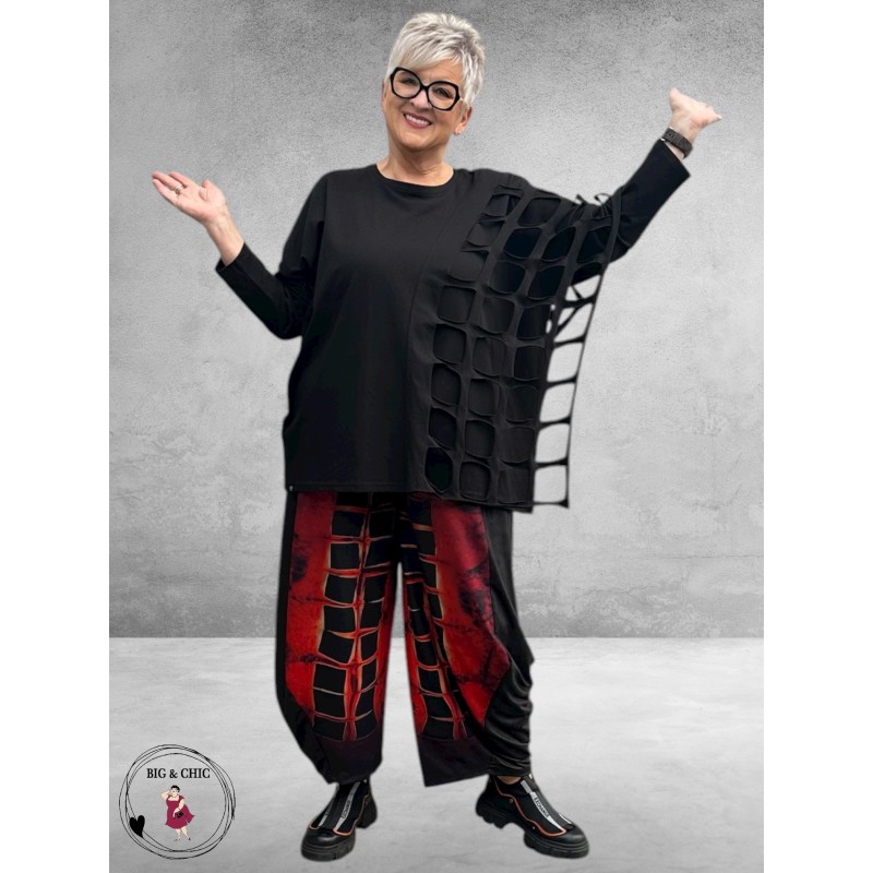 DIVAS PLANET Shirt Zwart Gaten