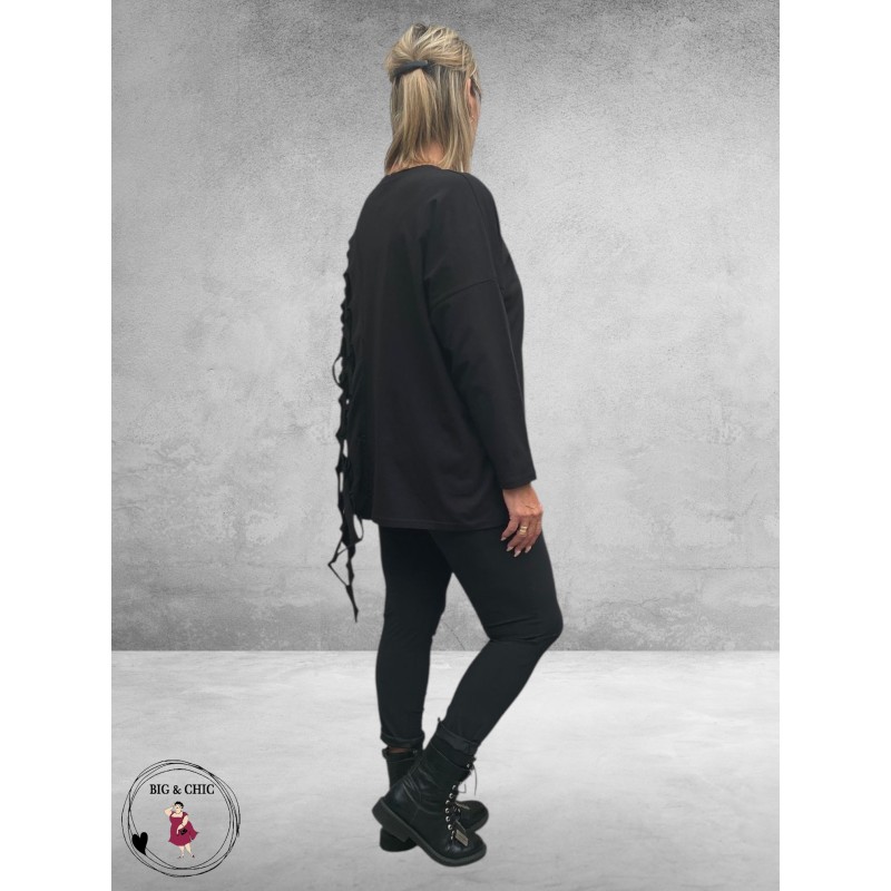 DIVAS PLANET Shirt Zwart Gaten