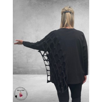 DIVAS PLANET Shirt Zwart Gaten