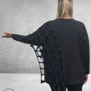 DIVAS PLANET Shirt Zwart Gaten