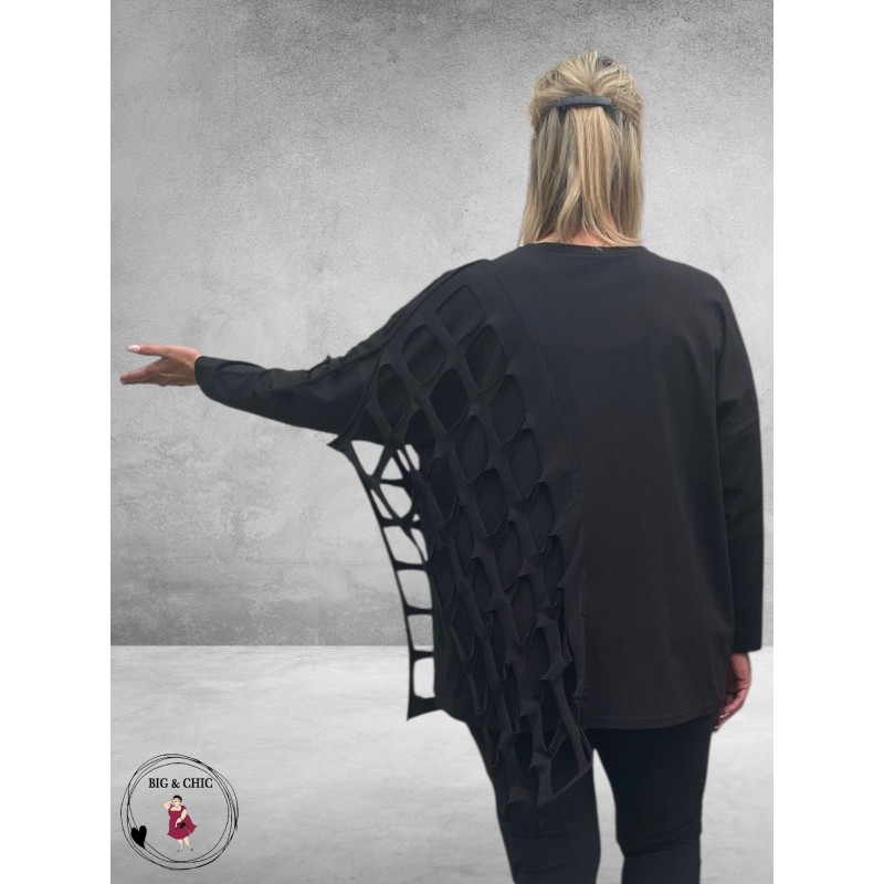 DIVAS PLANET Shirt Zwart Gaten