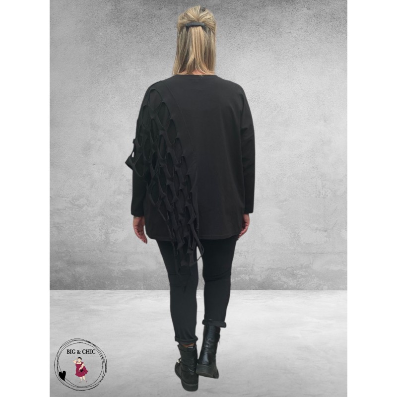 DIVAS PLANET Shirt Zwart Gaten