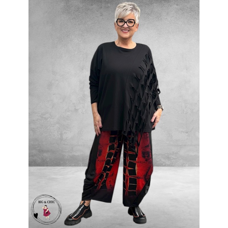 DIVAS PLANET Shirt Zwart Gaten