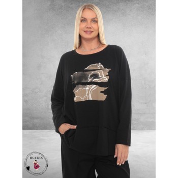 DIVAS PLANET Shirt Zwart Abstract