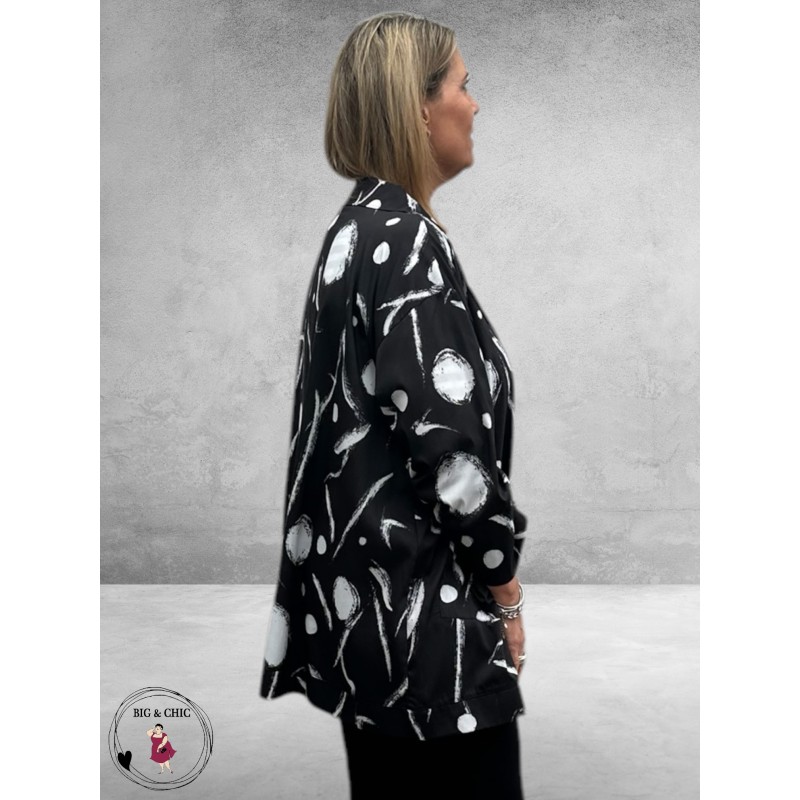 DIVAS Planet  Granddad Blazer Zwart/Wit