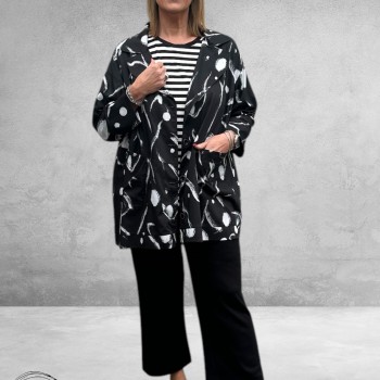 DIVAS Planet  Granddad Blazer Zwart/Wit