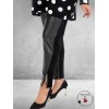 DIVAS PLANET Broek Zwart Leerlook 