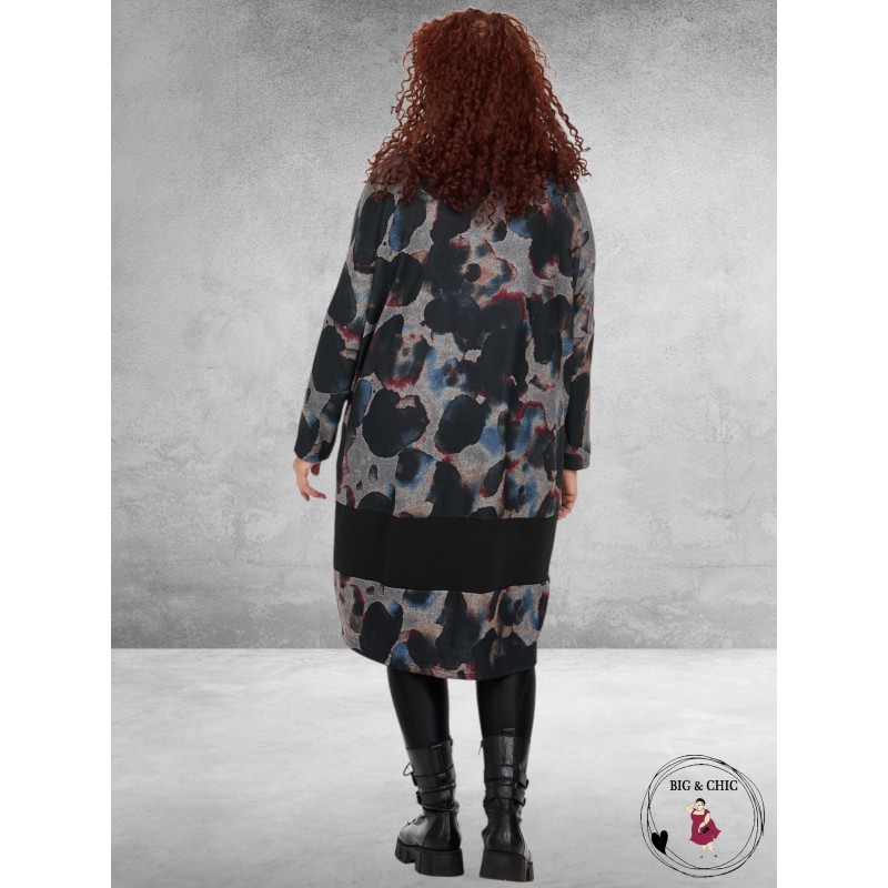 DIVAS Jurk-Tuniek Ballon Grijs-Zwart-Bordeaux