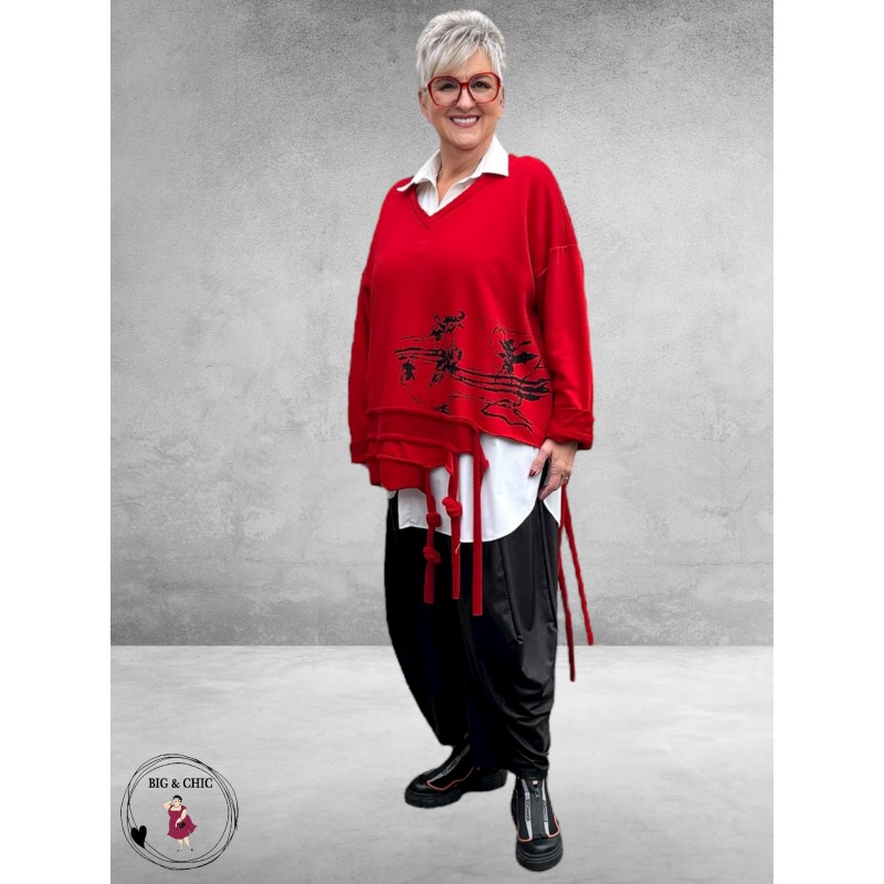 DIVAS PLANET Sweater Oversize Rood 