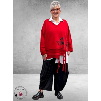 DIVAS PLANET Sweater Oversize Rood 