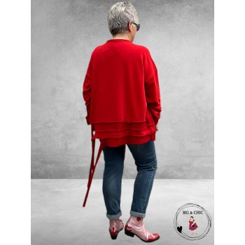 DIVAS PLANET Sweater Oversize Rood 