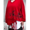 DIVAS PLANET Sweater Oversize Rood 