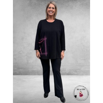 DIVAS PLANET Trui Zwart Rits