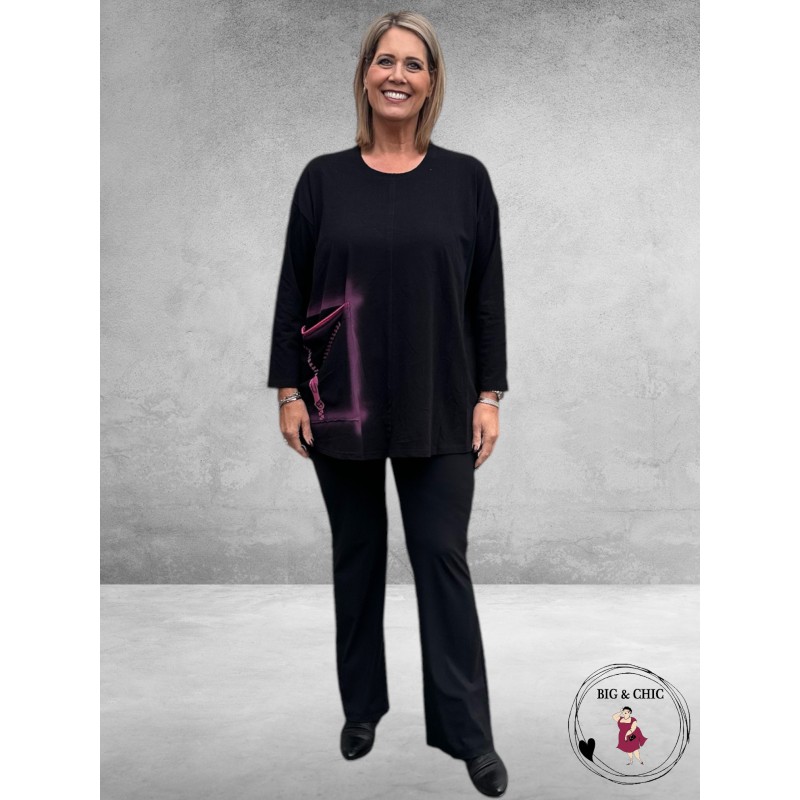 DIVAS PLANET Trui Zwart Rits