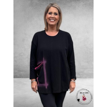 DIVAS PLANET Trui Zwart Rits