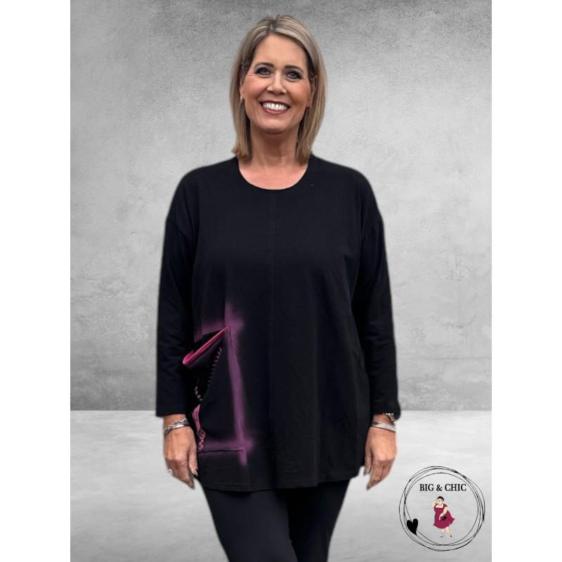 DIVAS PLANET Trui Zwart Rits