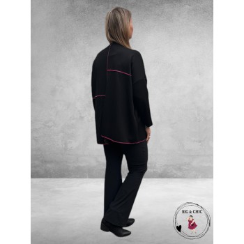 DIVAS PLANET Trui Zwart Asymetrisch