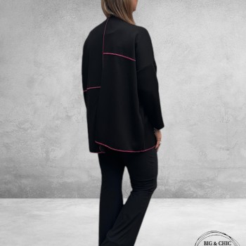 DIVAS PLANET Trui Zwart Asymetrisch