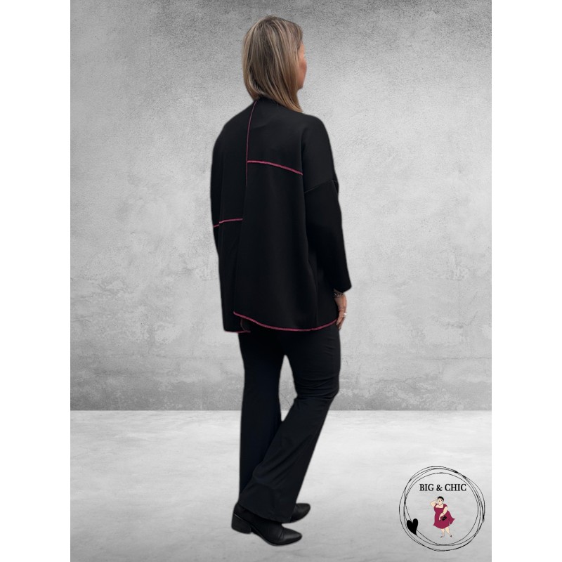 DIVAS PLANET Trui Zwart Asymetrisch