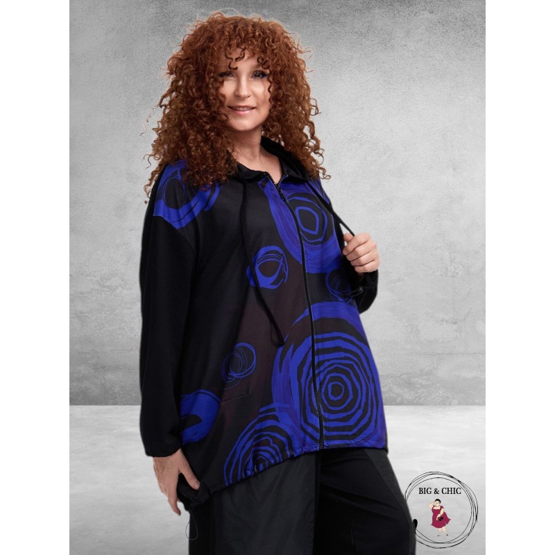 FRENZI  Jas Zwart Abstract Lila-Paars