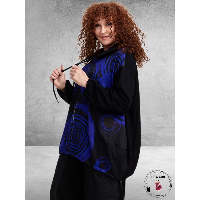 FRENZI  Jas Zwart Abstract Lila-Paars