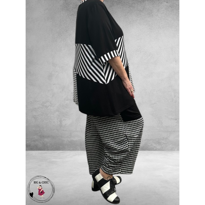 DYB Shirt Zwart/Wit Geometrie