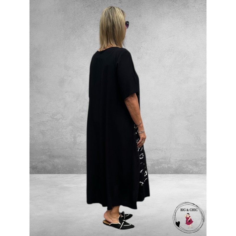 DIVAS PLANET Jurk Zwart/Wit Circel