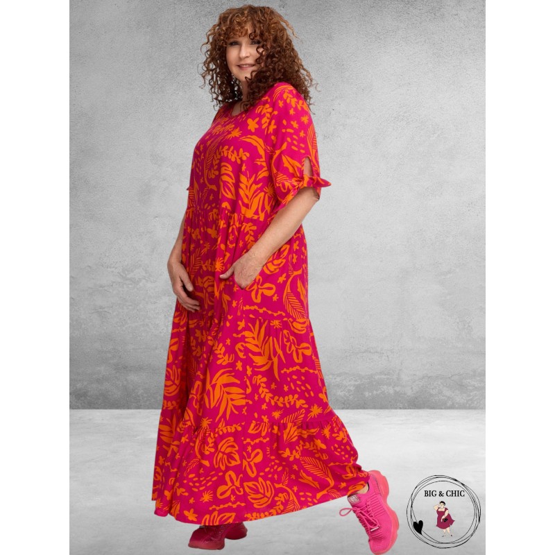 DYB Jurk Maxi Rood-Oranje