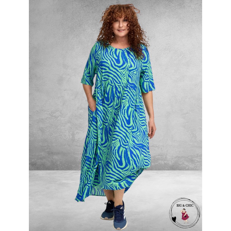 DYB Jurk Maxi Groen-Kobalt